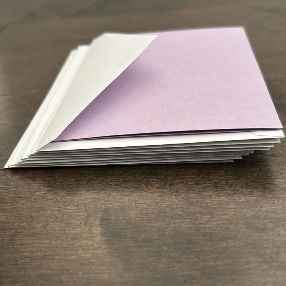 PAPER SOURCE Lilac Plum Purple Blank Greeting Cards & Envelopes, Paper Craft - Picture 6 of 6